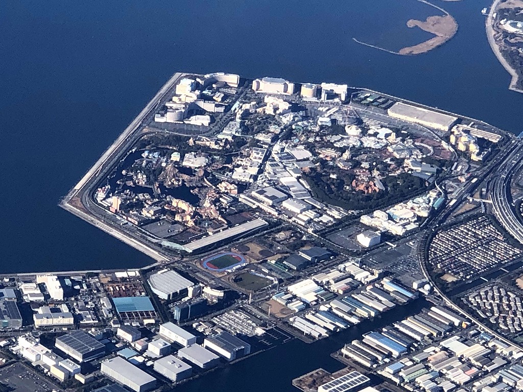 ANA861便から見た夢の国