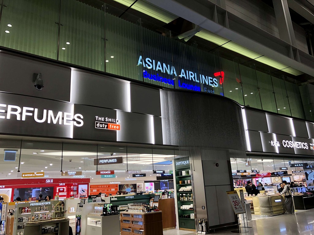 インチョン空港の4階にあるアシアナラウンジ
