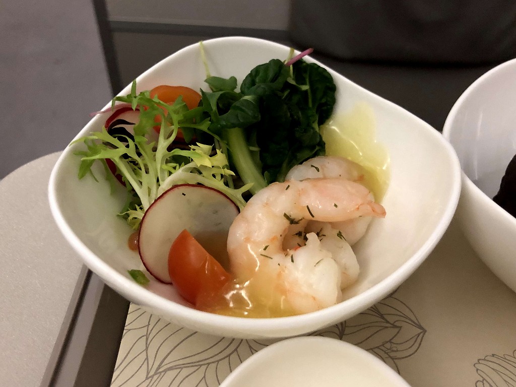 アシアナ航空178便のビジネスクラスの機内食3