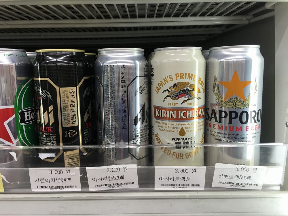 ソウルのGS25というコンビニのビール