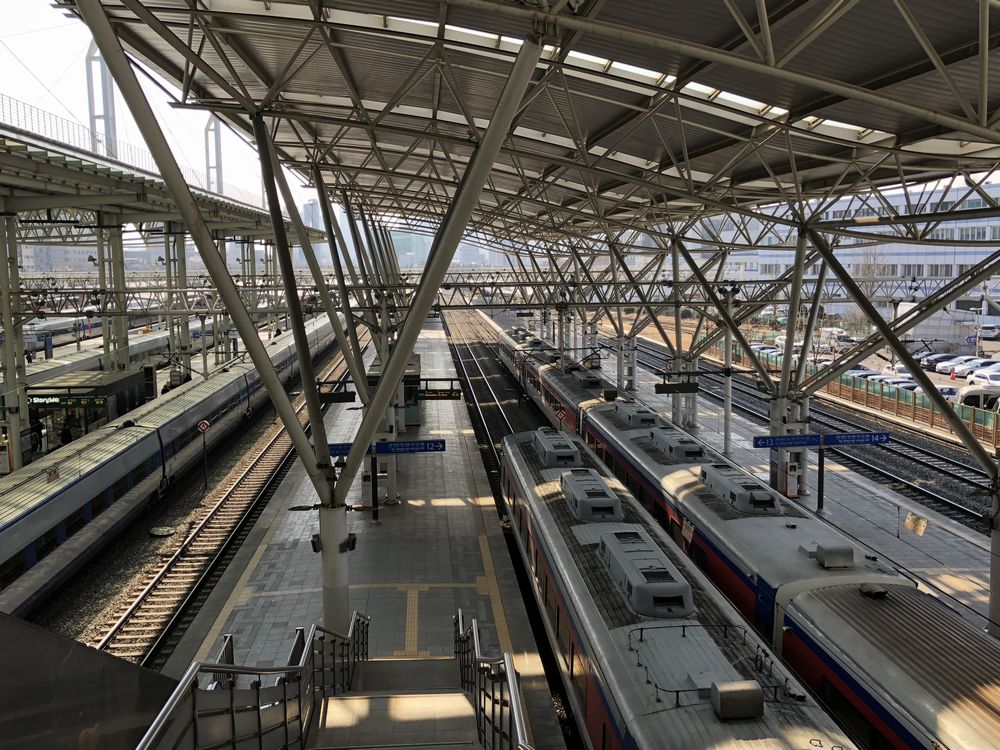 ソウル駅のKTXのホーム