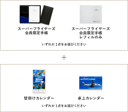 スーパーフライヤーズ会員限定手帳・カレンダー