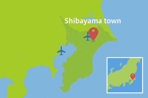 千葉県芝山町の地図