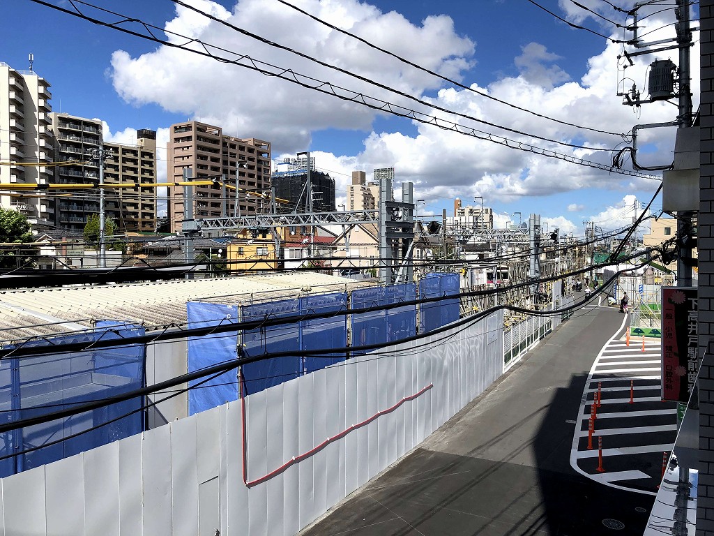 下高井戸シネマから見た京王線連続立体交差事業
