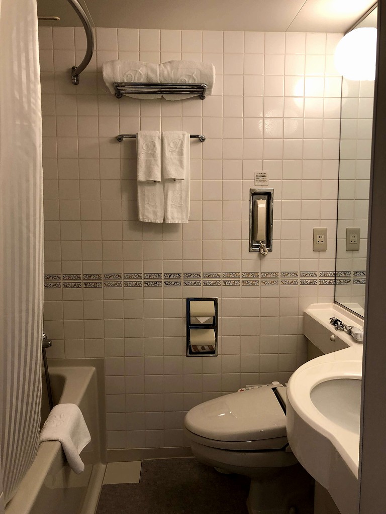 品川プリンスホテルのメインタワーのバスルーム