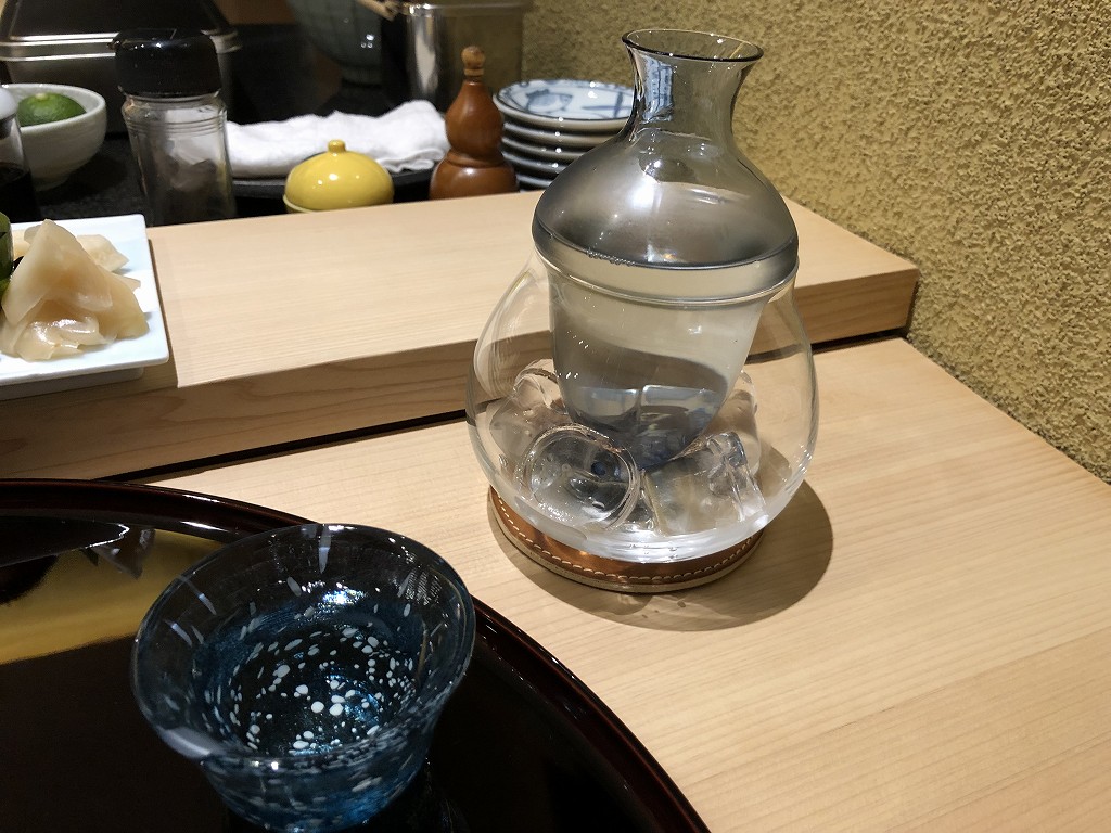 ソウルの「鮨 海信」の浦霞