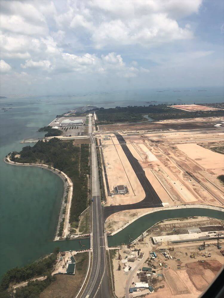 チャンギ国際空港離陸直後の風景1