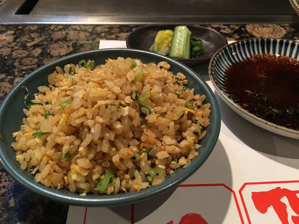 松山のステーキハウス但馬のガーリックライス