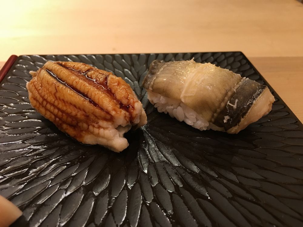 鮨舳の煮穴子（塩とタレ）