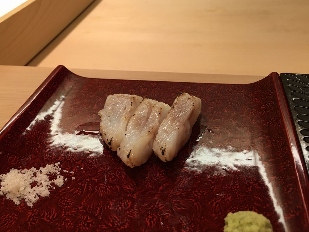 鮨舳の甘鯛の炙り