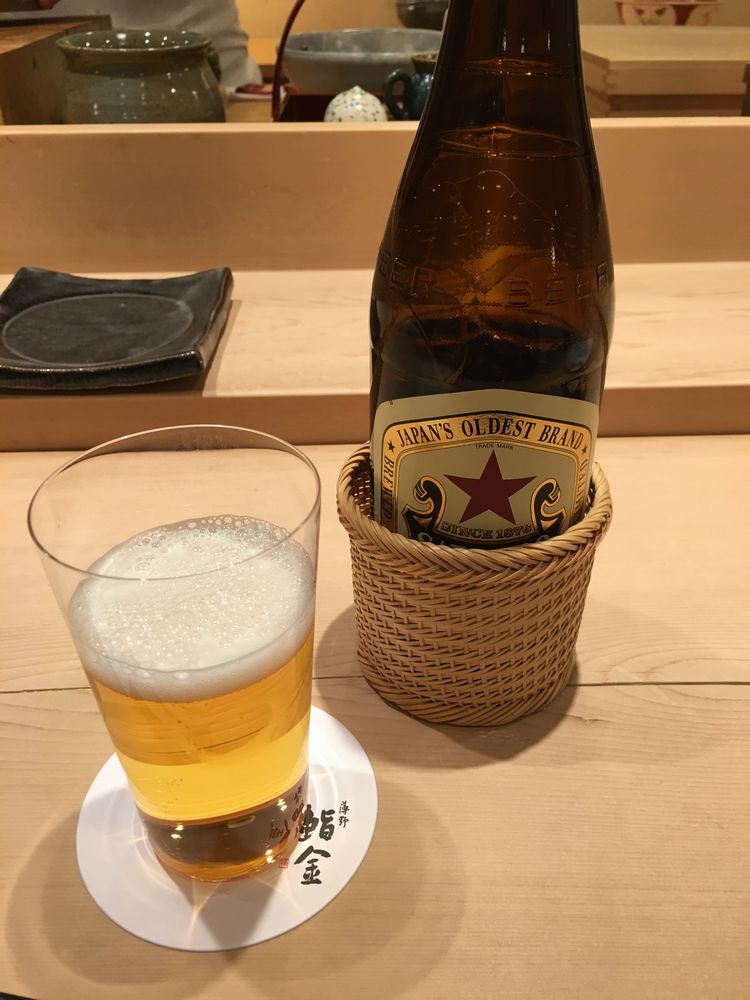 薄野 鮨金のビール