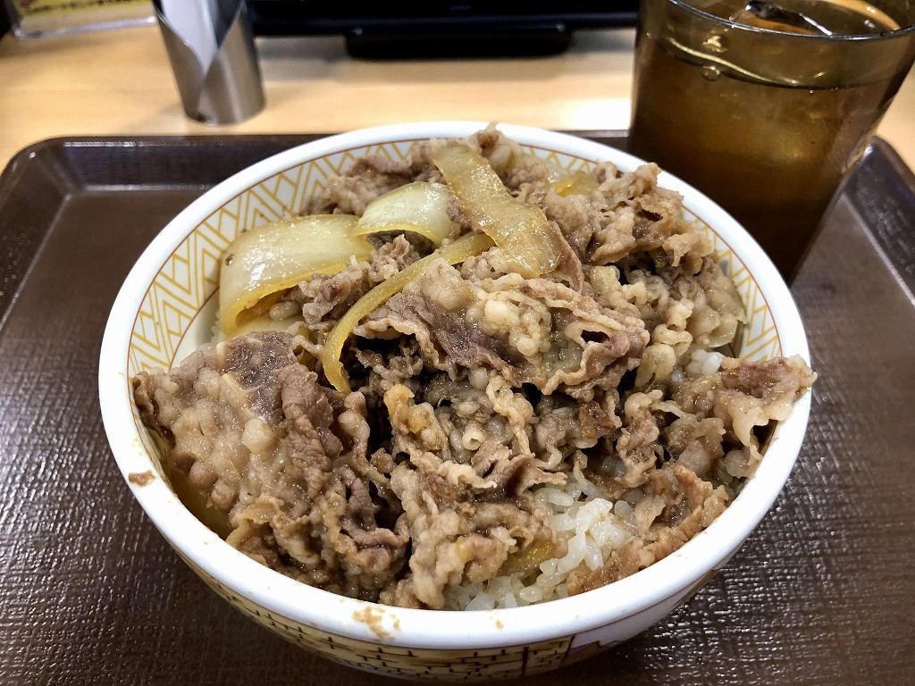 飛田給のすき家の牛丼