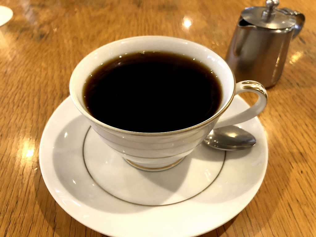 徳島の「アストリア」のモーニング（洋食）のコーヒー