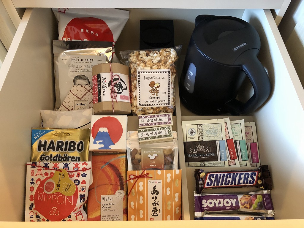 東京エディション虎ノ門のアメニティのお菓子