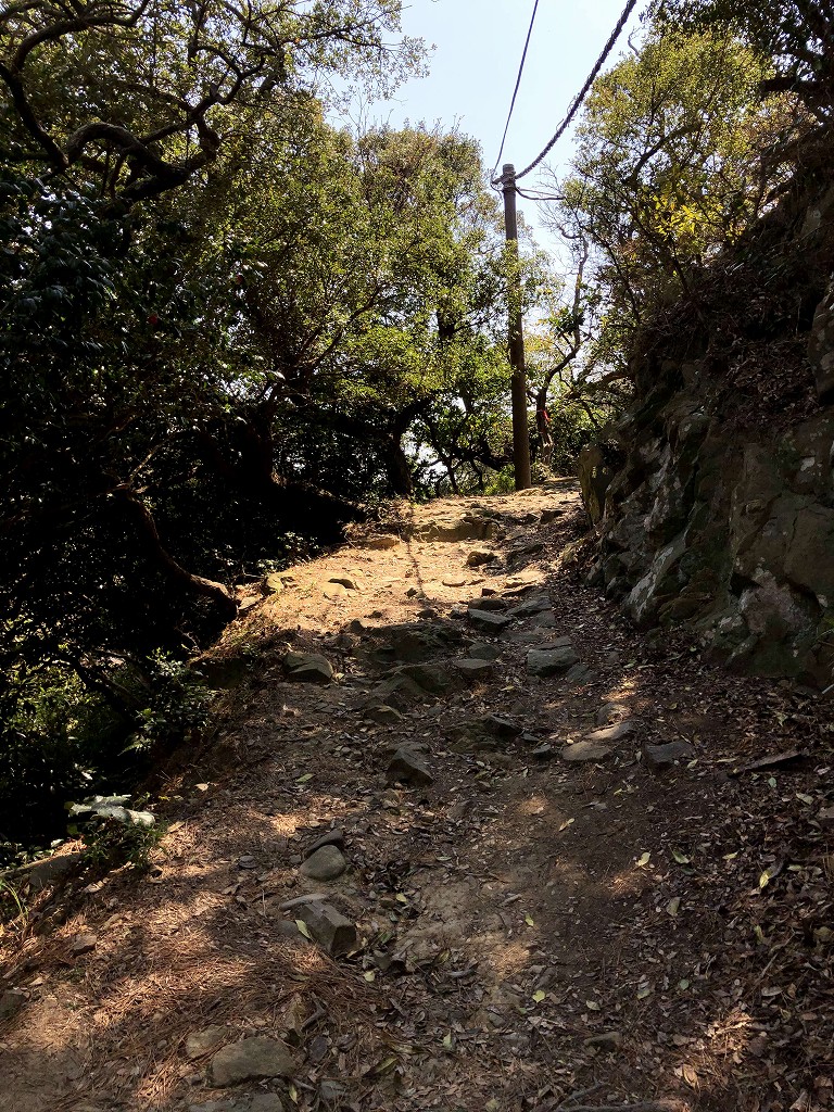 友ヶ島の第二砲台跡から灯台への道1