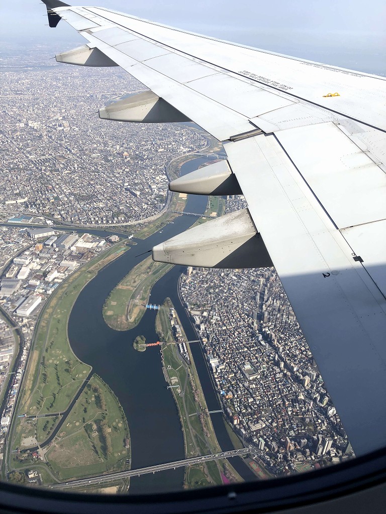 スターフライヤー24便から見た赤羽の岩淵水門