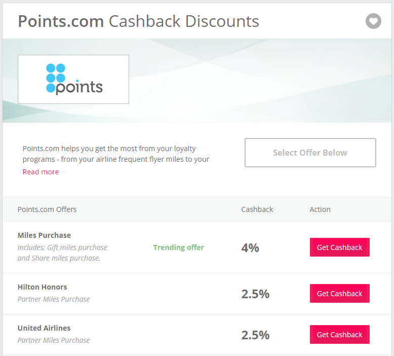 TopCashbackのpoints.com案件2