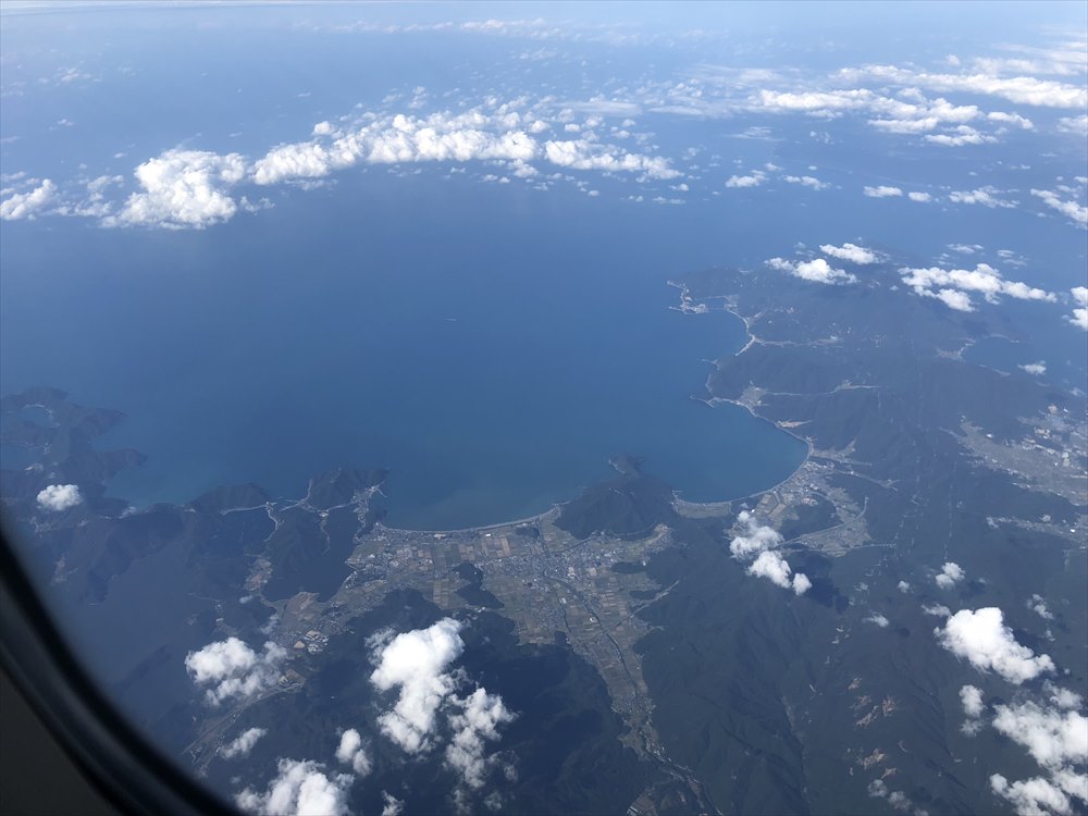 ANA1101便から見た美浜町