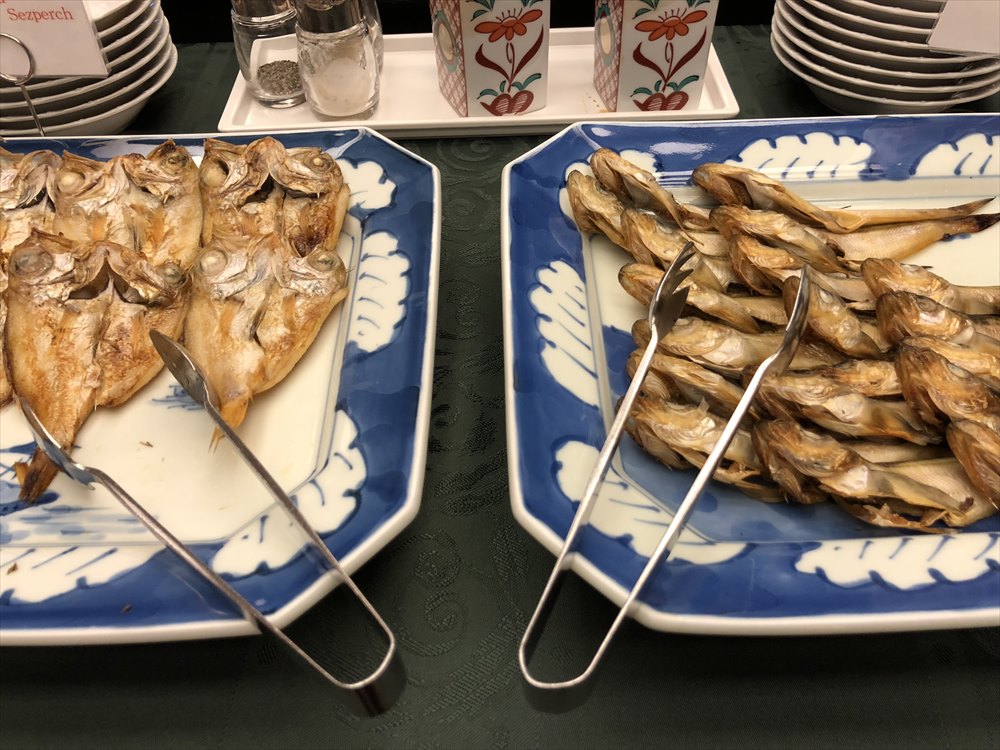 ホテルモナーク鳥取ののどぐろとハタハタの干物