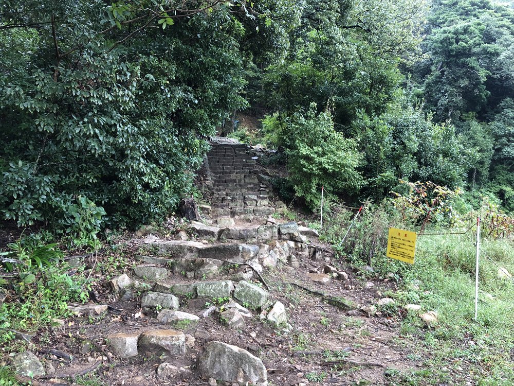 鳥取城跡の山頂までの道のり2