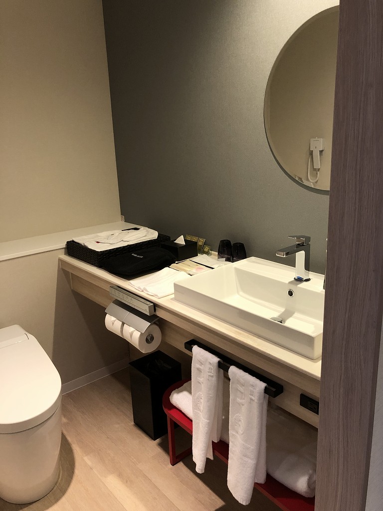 ホテルJALシティ富山のスタンダードツインのトイレ