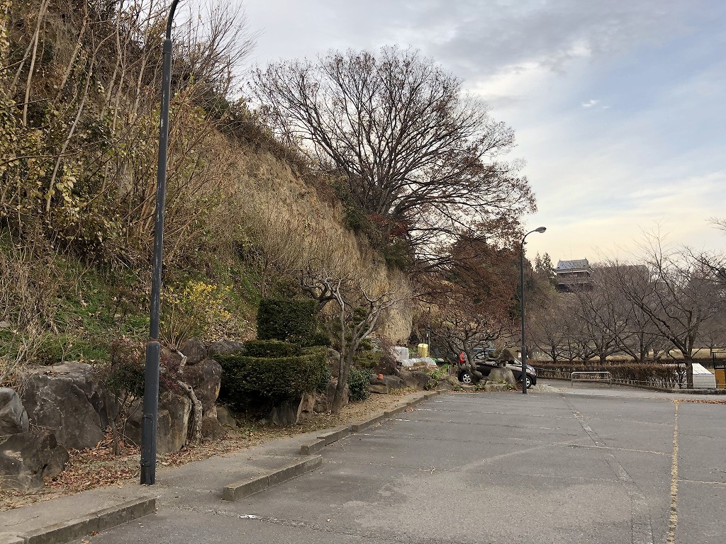 上田城の尼ヶ淵の崖2