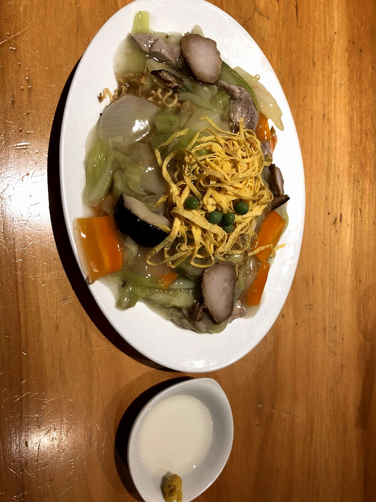 上田の福昇亭のあんかけ焼きそば