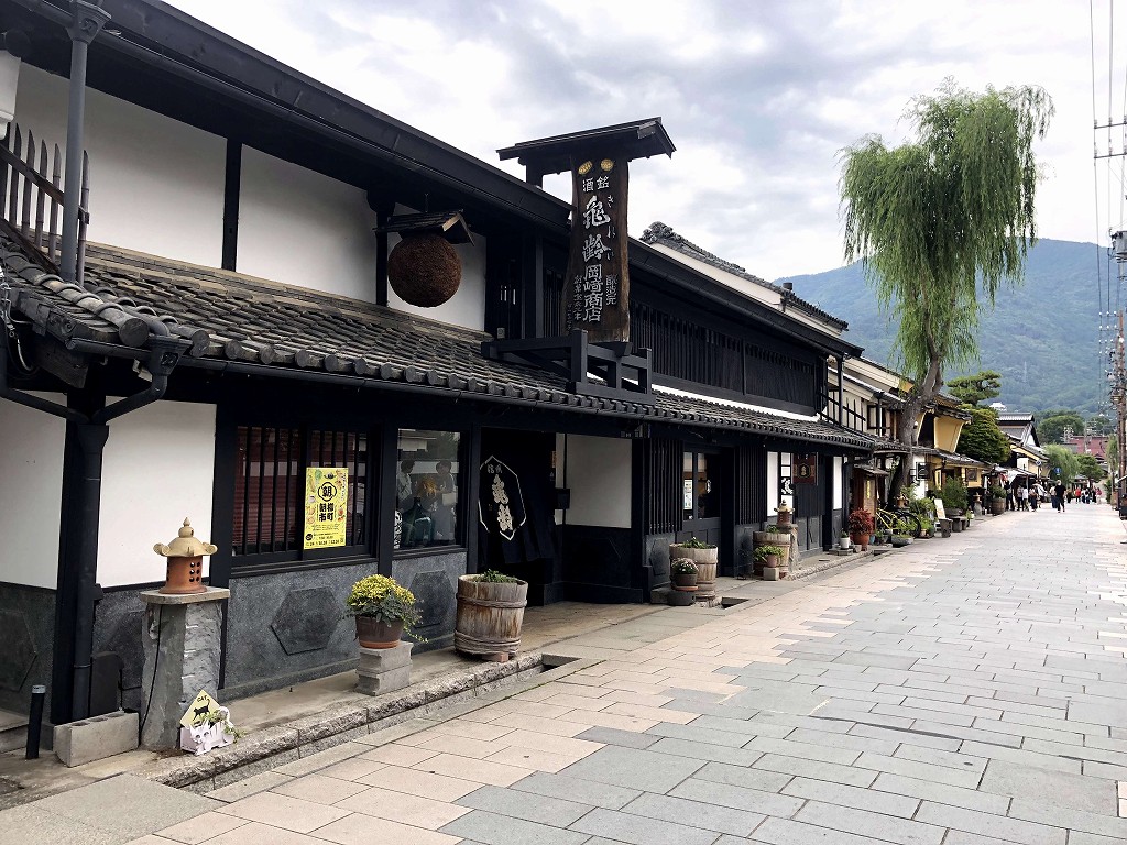 旧北国街道柳町の岡崎酒造