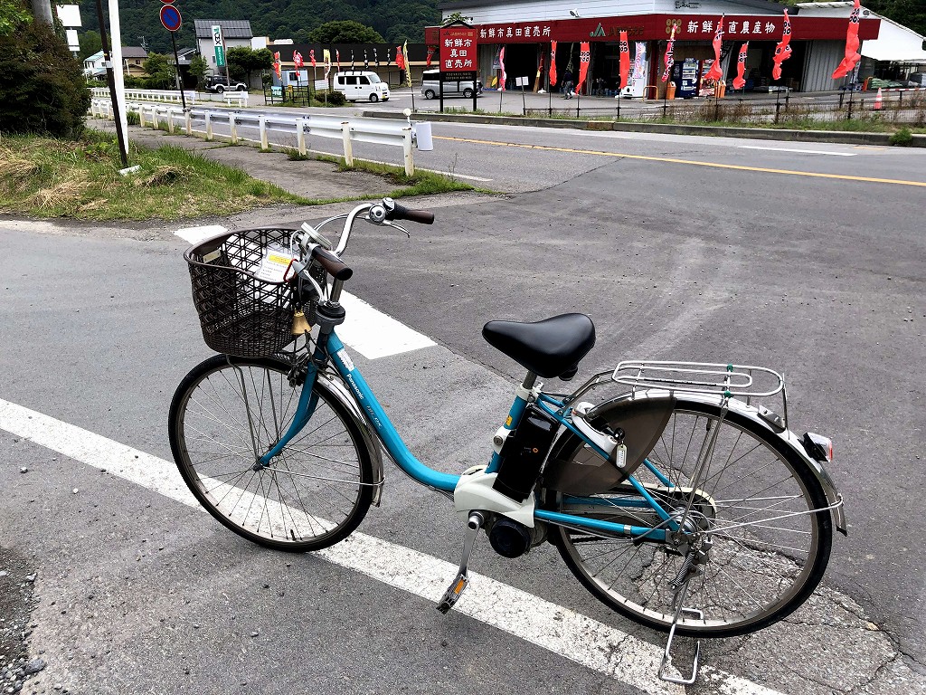 ゆきむら夢工房で借りたレンタサイクル