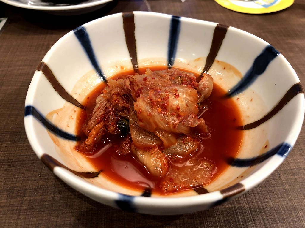 浦和美園の「やきとりの扇屋」のキムチ