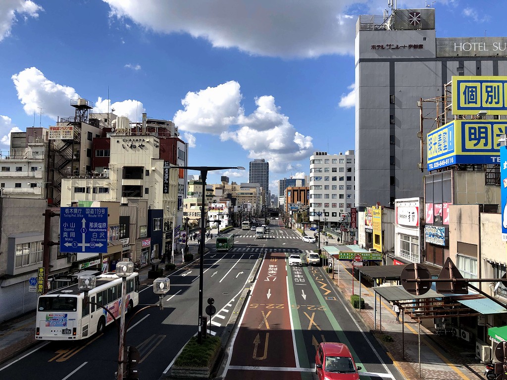 宇都宮駅西口の駅前通り1