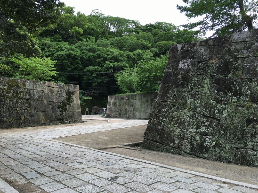 和歌山城の石垣のヘアピン