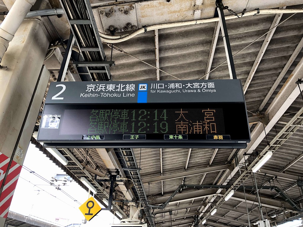 赤羽駅から京浜東北線