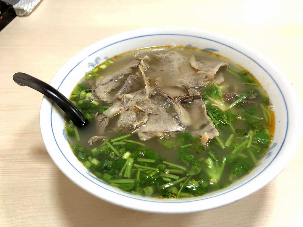 西川口駅の豪媽牛肉湯の牛肉湯