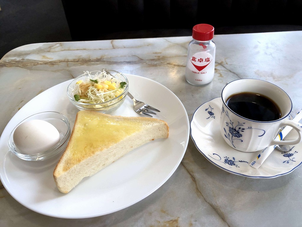 蕨の喫茶クラウンのモーニングセットA