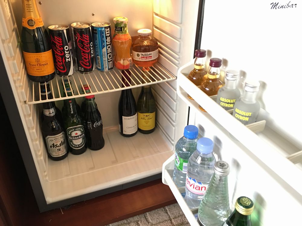 ウェスティン朝鮮ソウルの冷蔵庫内