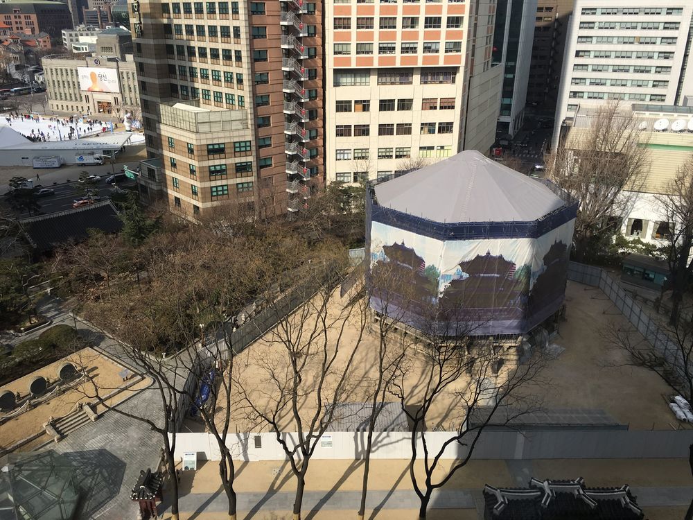 ウェスティン朝鮮ソウルの部屋から見た圜丘壇