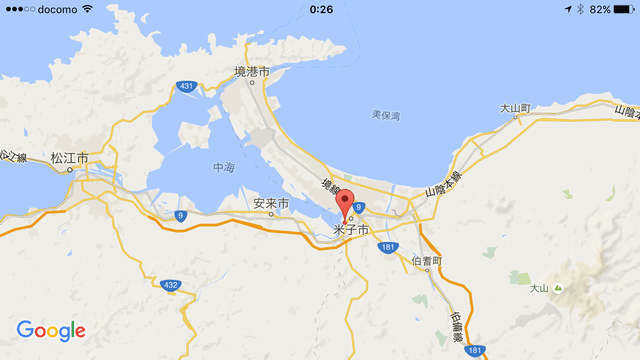 米子城の地図