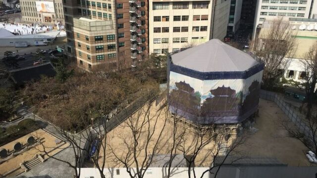 ウェスティン朝鮮ソウルの部屋から見た圜丘壇