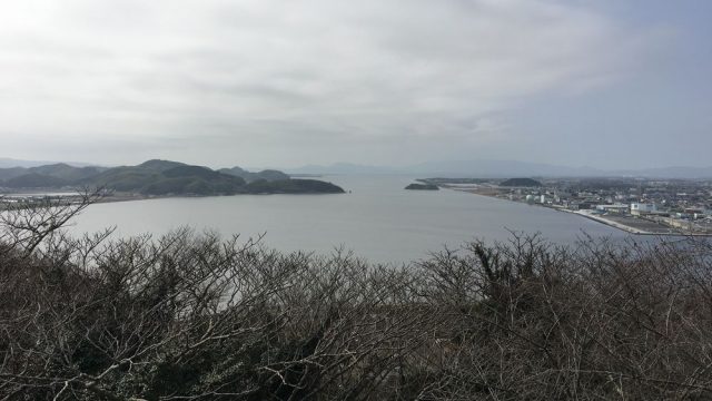 米子城跡から中海