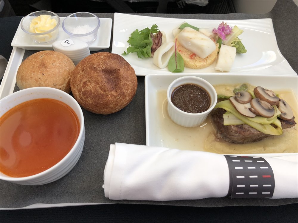 JAL421便ビジネスクラスの機内食