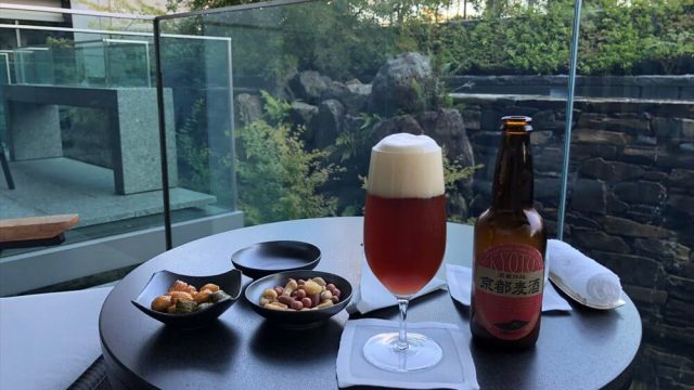 リッツカールトン京都のラウンジで京都麦酒