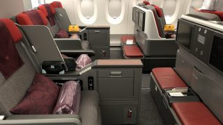カタール航空のQR145便ビジネスクラス