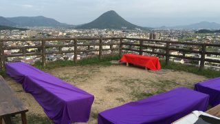 丸亀城の月見櫓から讃岐富士