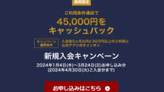 TRUST CLUB プラチナ VISAカード入会キャンペーン