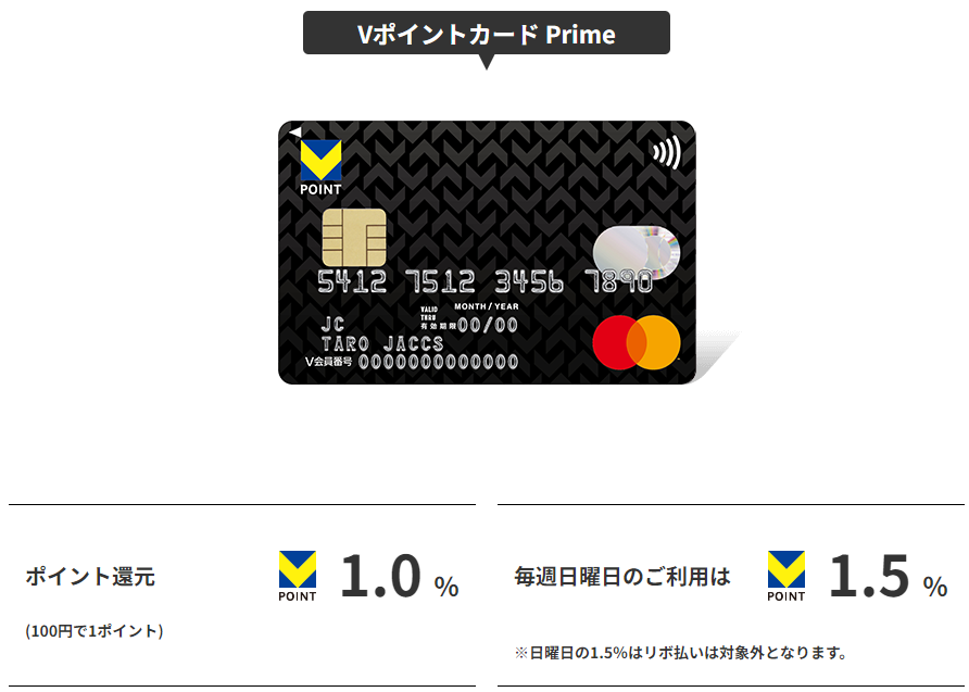 VポイントカードPrimeはメインカードとして最適