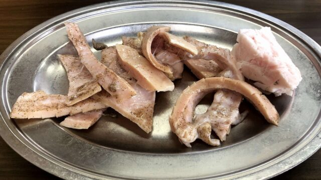 杵築の食道園のハツモト
