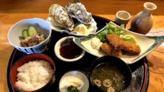 松島海岸の「かきと海鮮料理 旬海」のかき御膳