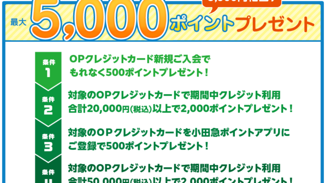 OPクレジットの春の入会キャンペーン