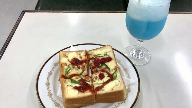 七尾の中央茶廊アネックスのピザトースト
